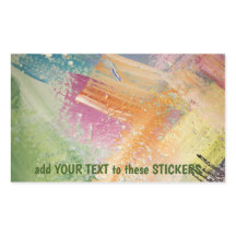 Pegatinas de personalizable con colorido arte text