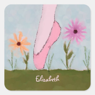 Pegatinas de Personalizable de ballet en flores