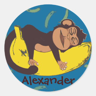 Pegatinas de Personalizable de monos somnolientos
