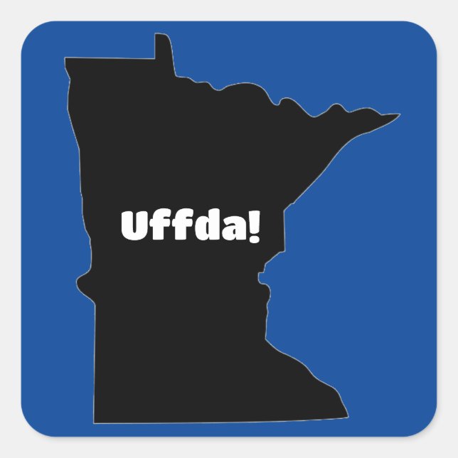 Pegatinas de personalizable Minnesota Uffda (Anverso)