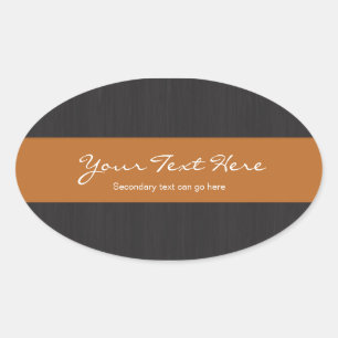 Pegatinas de Personalizable naranja y Woodgrain