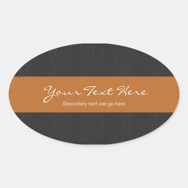 Pegatinas de Personalizable naranja y Woodgrain (Anverso)