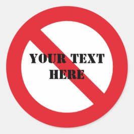 Pegatinas de personalizable prohibidos