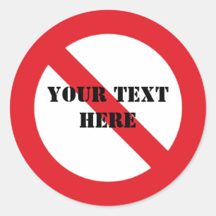 Pegatinas de personalizable prohibidos