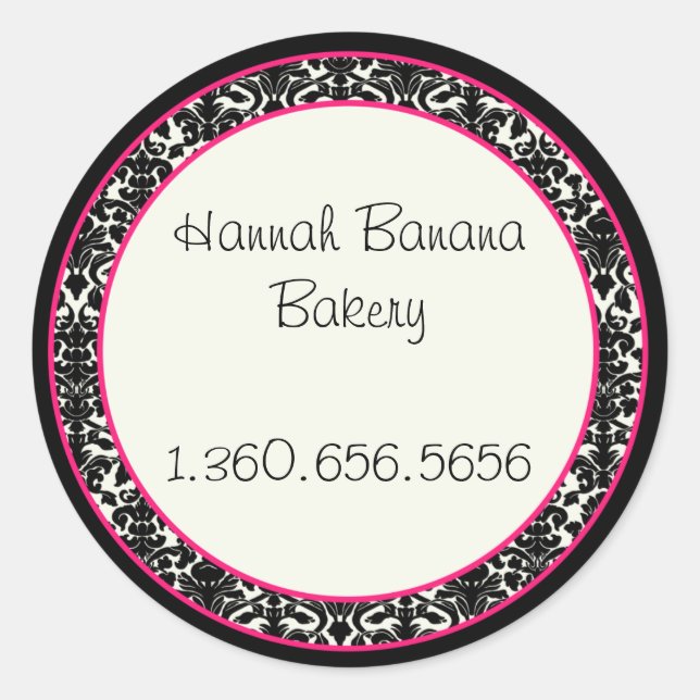 Pegatinas de personalizable rosado y damasco (Anverso)