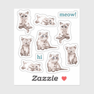 Pegatinas de Personalizado de Ilustracion de gato