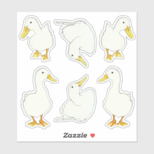 Pegatinas de Personalizado de los Patos Blancos