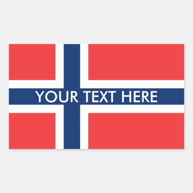 Pegatinas de personalizados de bandera de Noruega (Anverso)