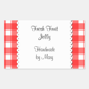 Pegatinas de Personalizados de Doily Blancas Chequ