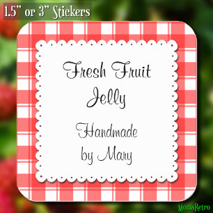 Pegatinas de Personalizados de Doily Blancas Chequ