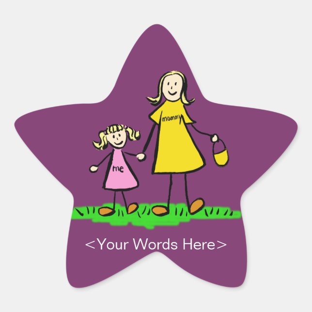 Pegatinas de Personalizados de personajes familiar (Anverso)