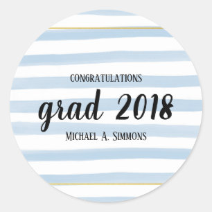 Pegatinas de Personalizados graduados en azul y or