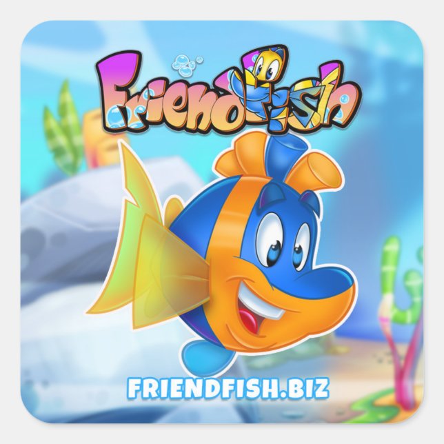 Pegatinas de pescado personalizado Friend (Anverso)