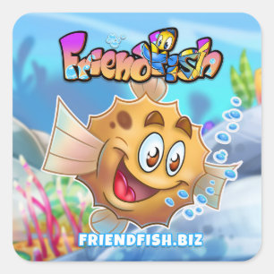 Pegatinas de pescado personalizado Friend