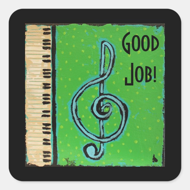 Pegatinas de piano de Good Job (Anverso)