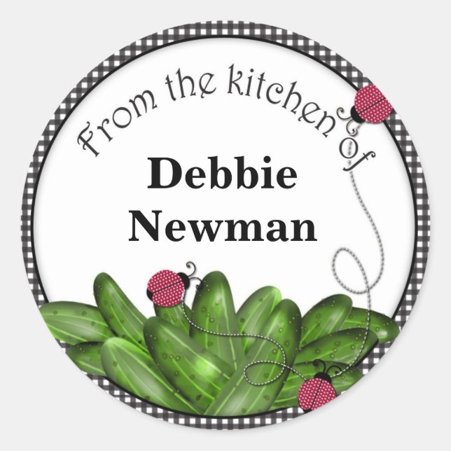 Pegatinas de Pickle Jar personalizados (Anverso)