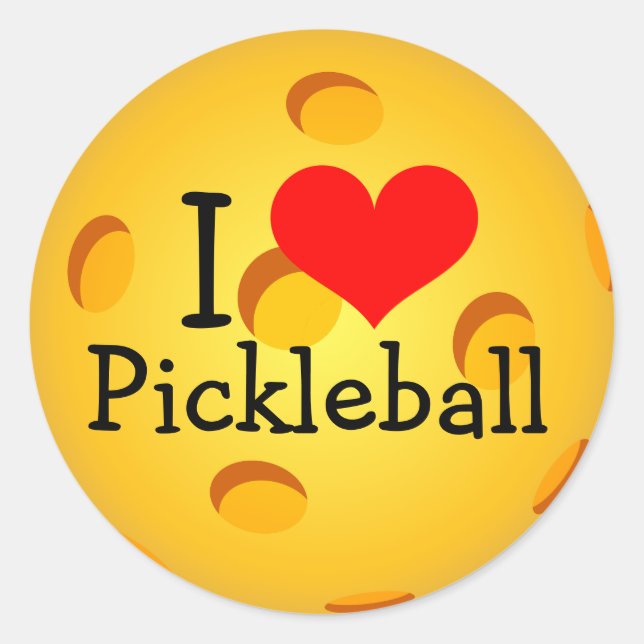 Pegatinas de PICKLEBALL - "Amo el baloncesto" (Anverso)