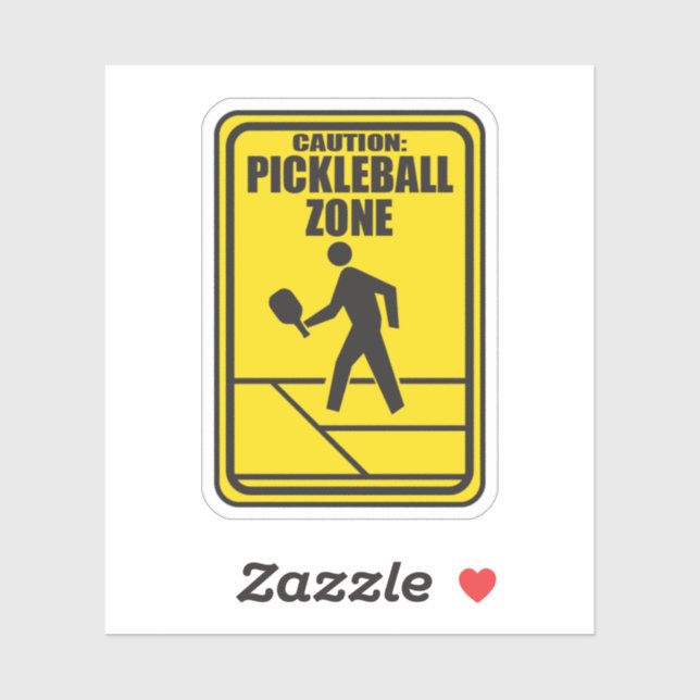 Pegatinas de pickleball Zone (Hoja)