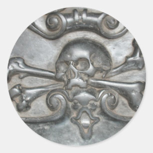 Pegatinas de piedra de mármol negros del cráneo 