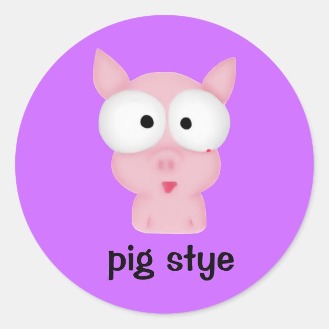 Pegatinas de Pig Stye (Anverso)