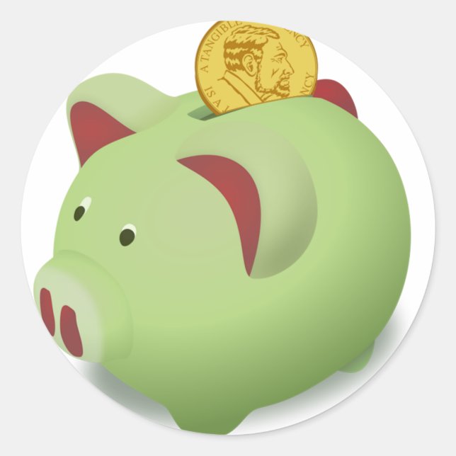 Pegatinas de Piggy Bank (Anverso)