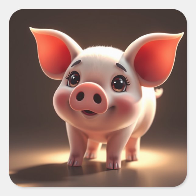 Pegatinas de Piglet (Anverso)