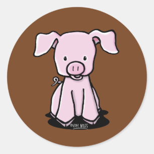 Pegatinas de Piglet de KiniArt