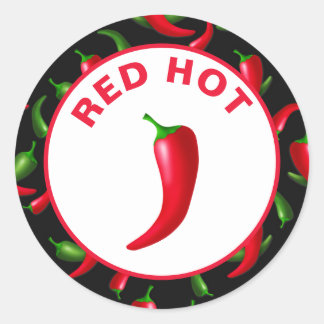 Pegatinas de pimienta de chile rojo personalizados
