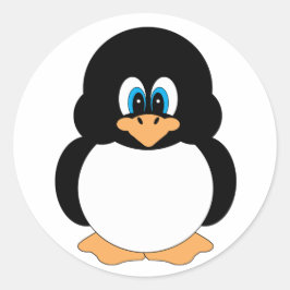 Pegatinas de pingüino teñido de azul