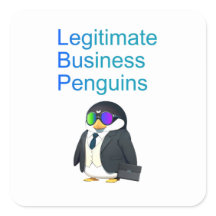 Pegatinas de Pingüinos de Negocios Legítimos