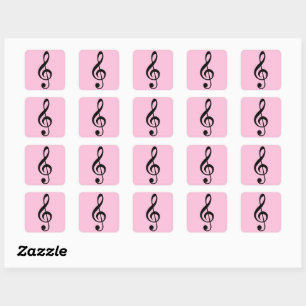 Pegatinas de Pink Music Clef