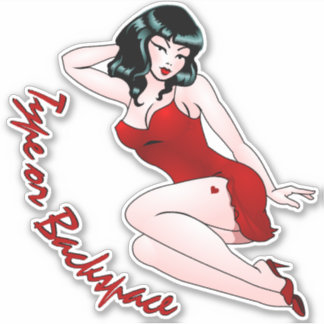 Pegatinas de Pinup de Retro Pinup Chica Pegatinas