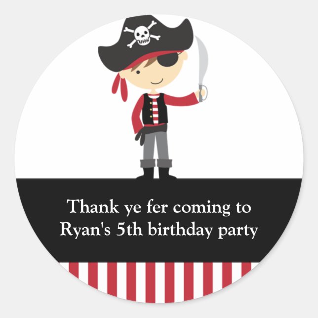 Pegatinas de Pirate Boy (Anverso)