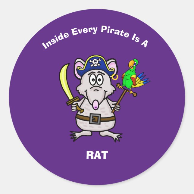 Pegatinas de Pirate Rat (Anverso)