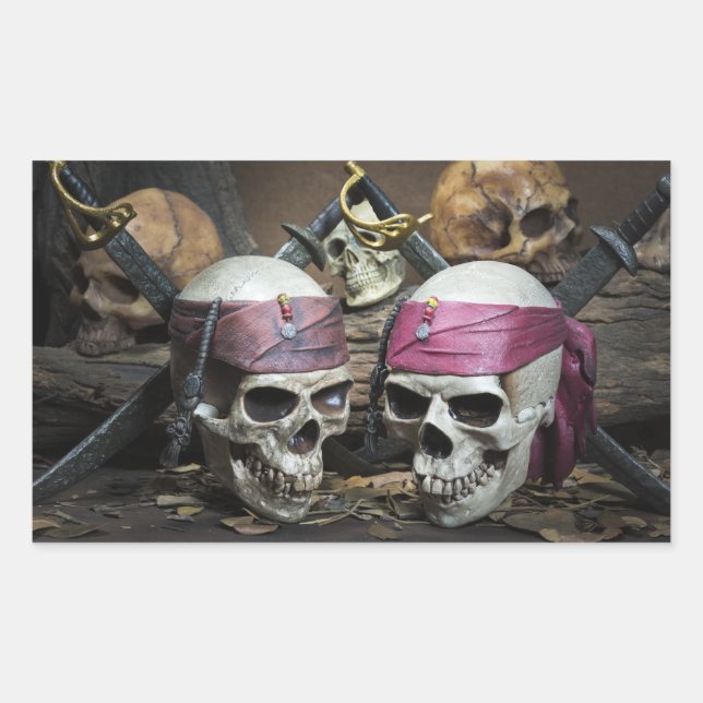 Pegatinas de Pirate Skulls (Anverso)