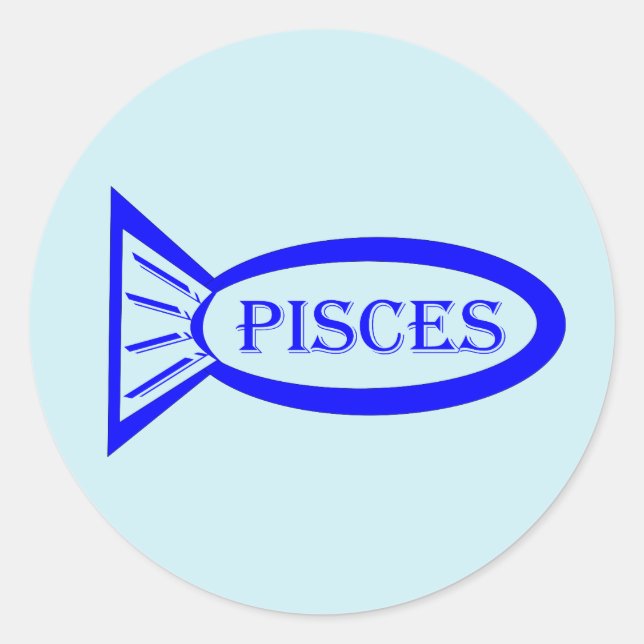 Pegatinas de Pisces Star Sign Fish (Anverso)