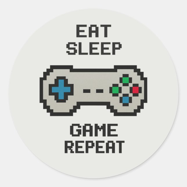Pegatinas de Pixel Gaming – Divertidas Calcomanías (Anverso)