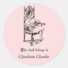 Pegatinas de placas de Chica Vintage