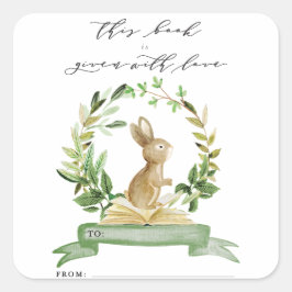 Pegatinas de Placas de Libros para Baby Shower Tem