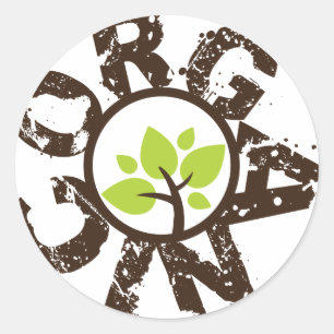 Pegatinas de Planeta Orgánico de Árbol Ecológico