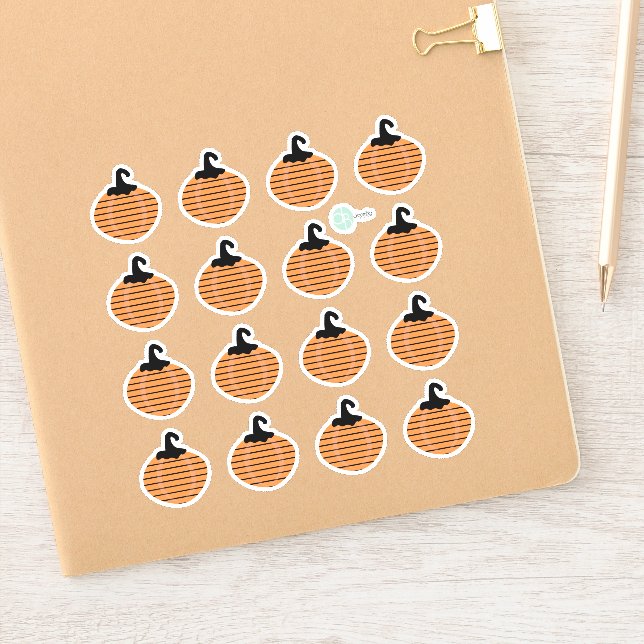 Pegatinas de Planificador de Calabaza Rayada de Ha (Cuaderno)