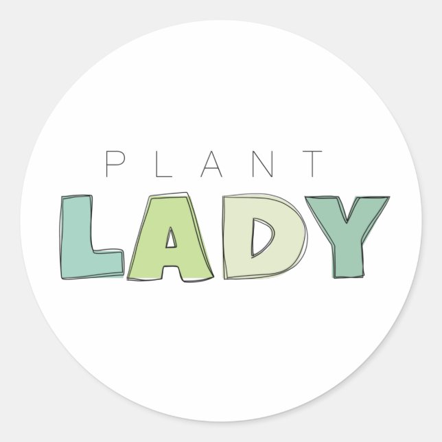 Pegatinas de Plant Lady Circle (Anverso)