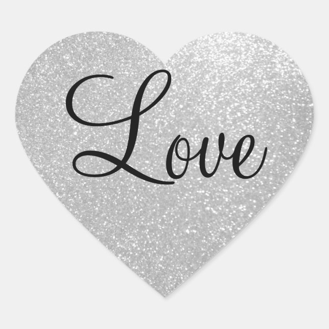 Pegatinas de plata de la forma del corazón del (Anverso)