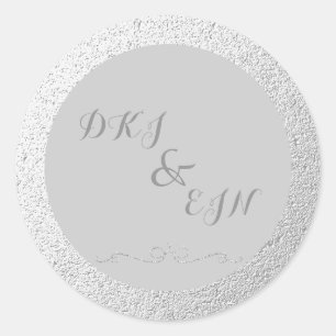 Pegatinas de plata y grises del Relieve metalizado
