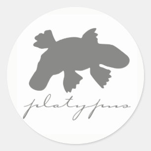 Pegatinas de Platypus Silhouette