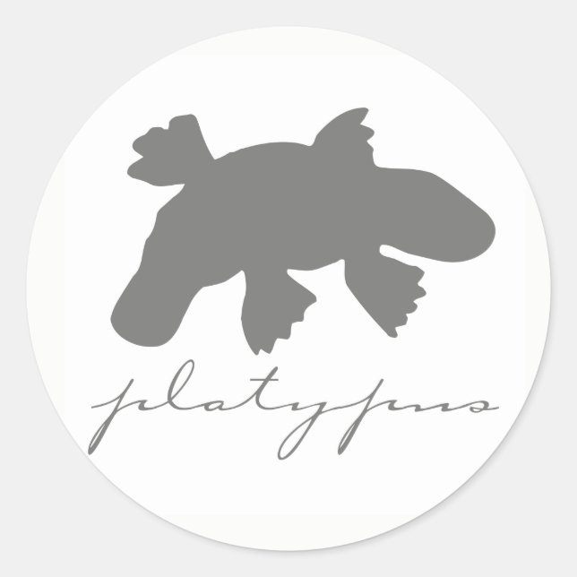 Pegatinas de Platypus Silhouette (Anverso)