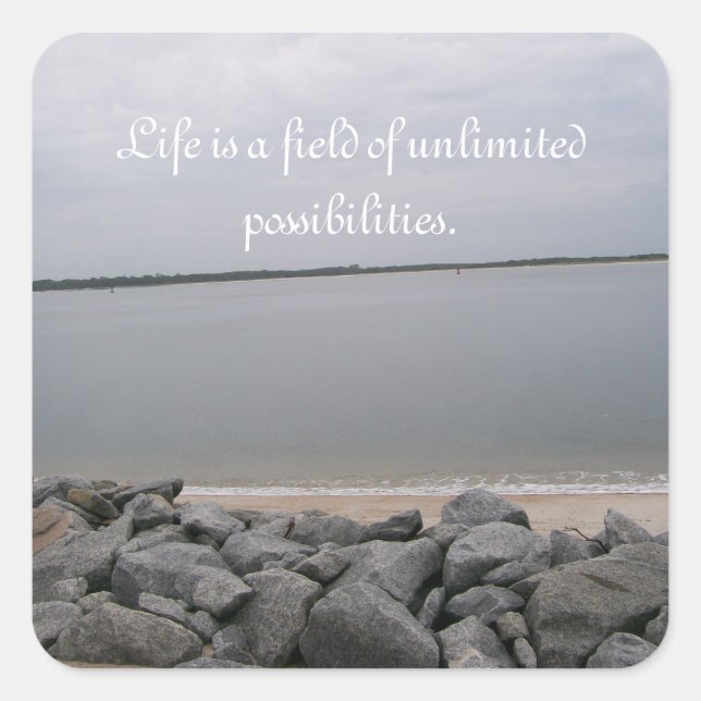 Pegatinas de Playa Tranquila (Anverso)