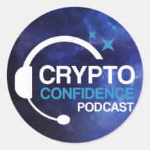 Pegatinas de podcast de Crypto Confidence (hoja de