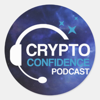 Pegatinas de podcast de Crypto Confidence (hoja de