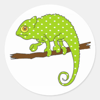 Pegatinas de Polka Dot Chameleon